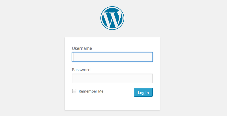 A customized WordPress login page